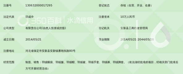 安新縣冰焰戶外羽絨制品制造